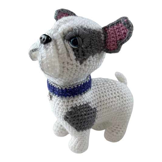 French Bulldog Crochet Handmade Soft Toy Plush Gift Australia Sky