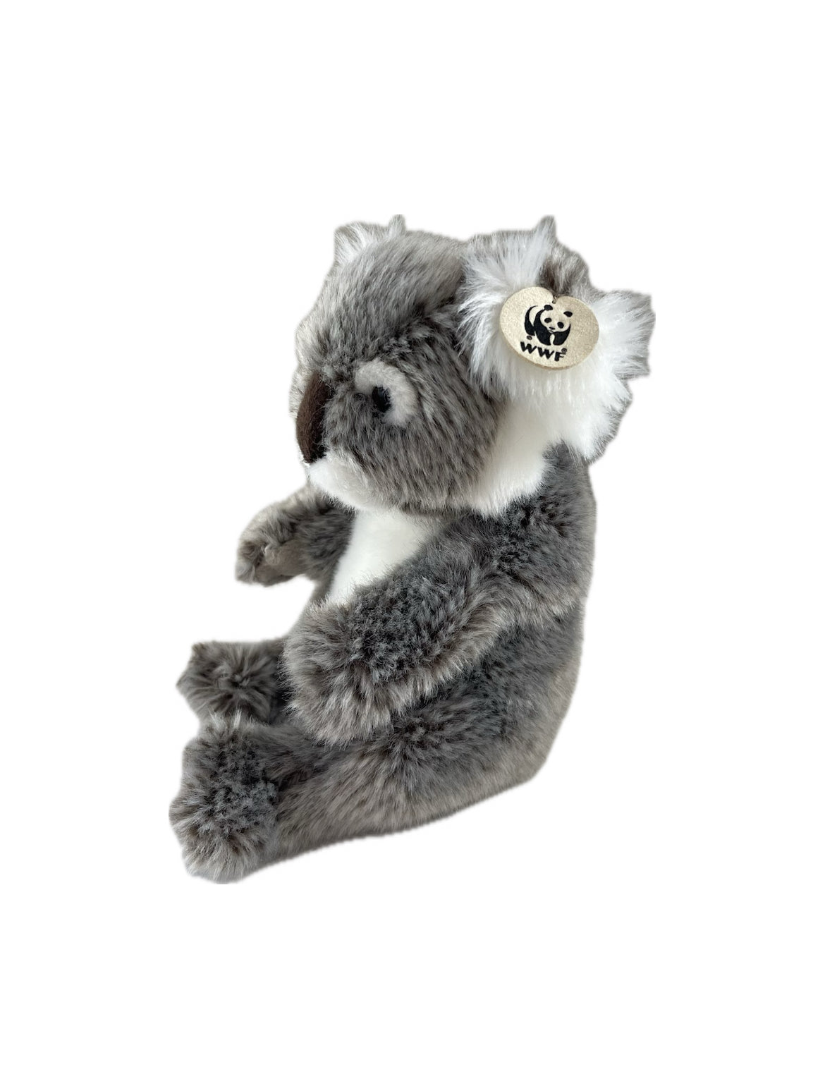Plush toy koala with WWF logo on a white background wwf