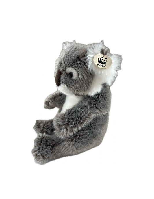 Plush toy koala with WWF logo on a white background wwf