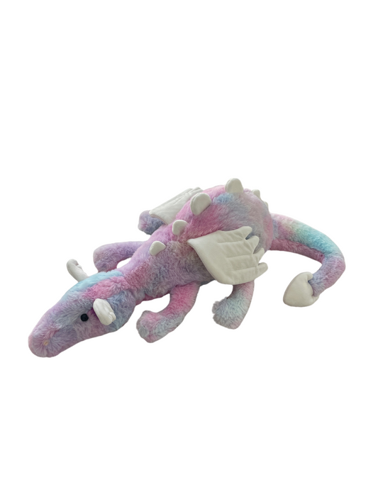 Dragon multicolour rainbow pink white 