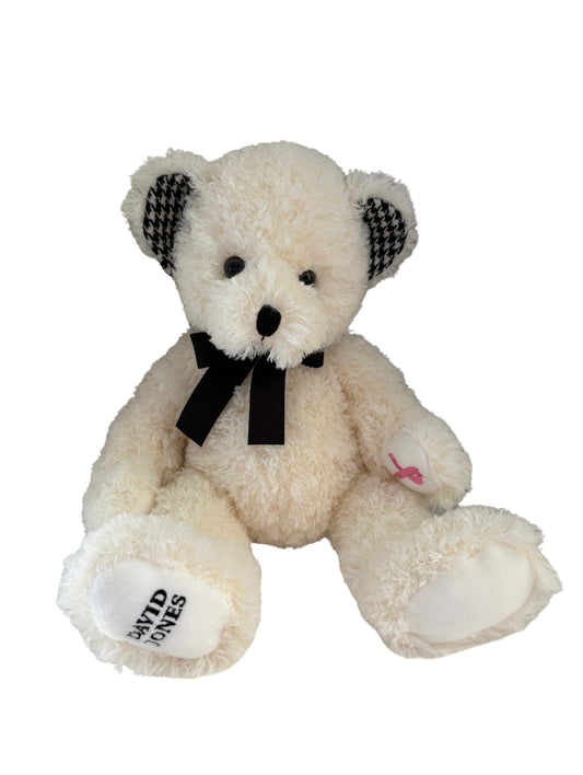 David David Jones Pink Ribbon Bear William Soft Toy Plush Gift Australia Preloved 
