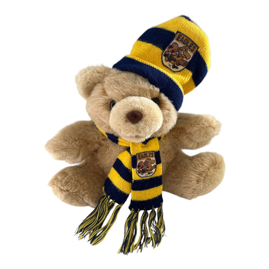 Musical Singing AFL Mascot Bear Vintage West Coast Eagles Soft Toy Plush Gift Australia 