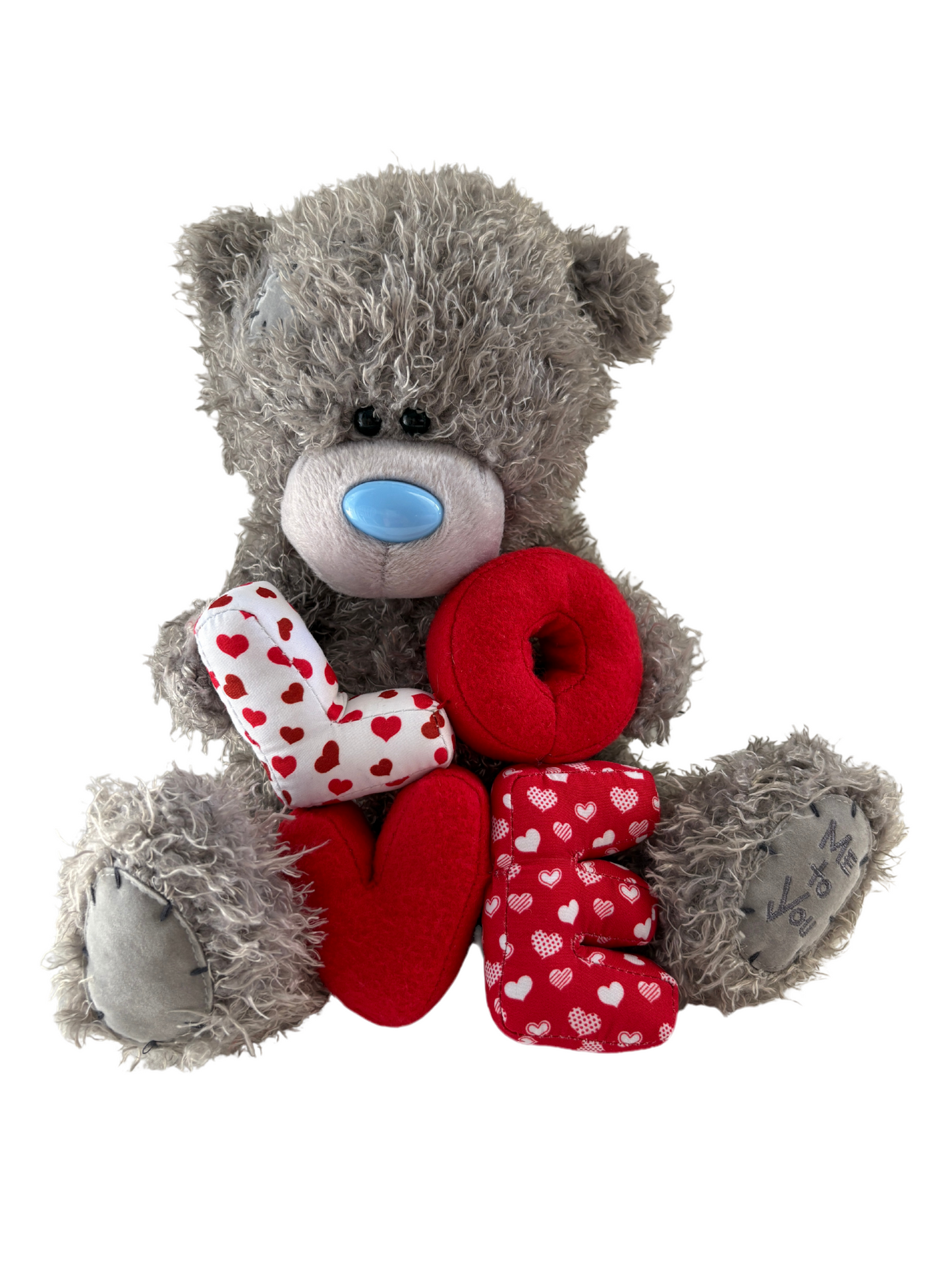 Me to You Tatty Teddy Bear with Letters Love Valentines Day Gift Soft Toy Plush Bleu
