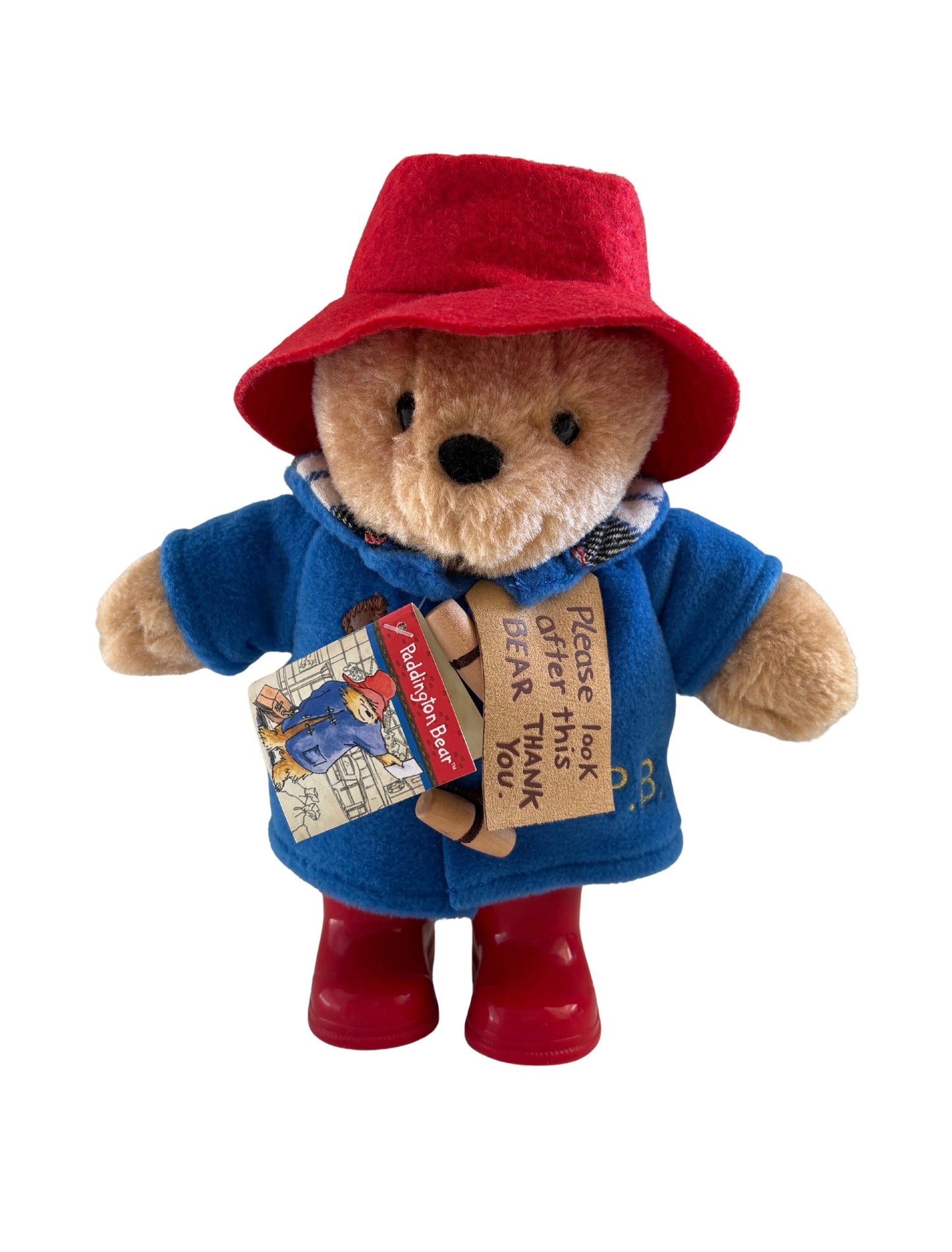 Paddington Bear Soft Toy Plush Wellies Gift Australia Preloved New 
