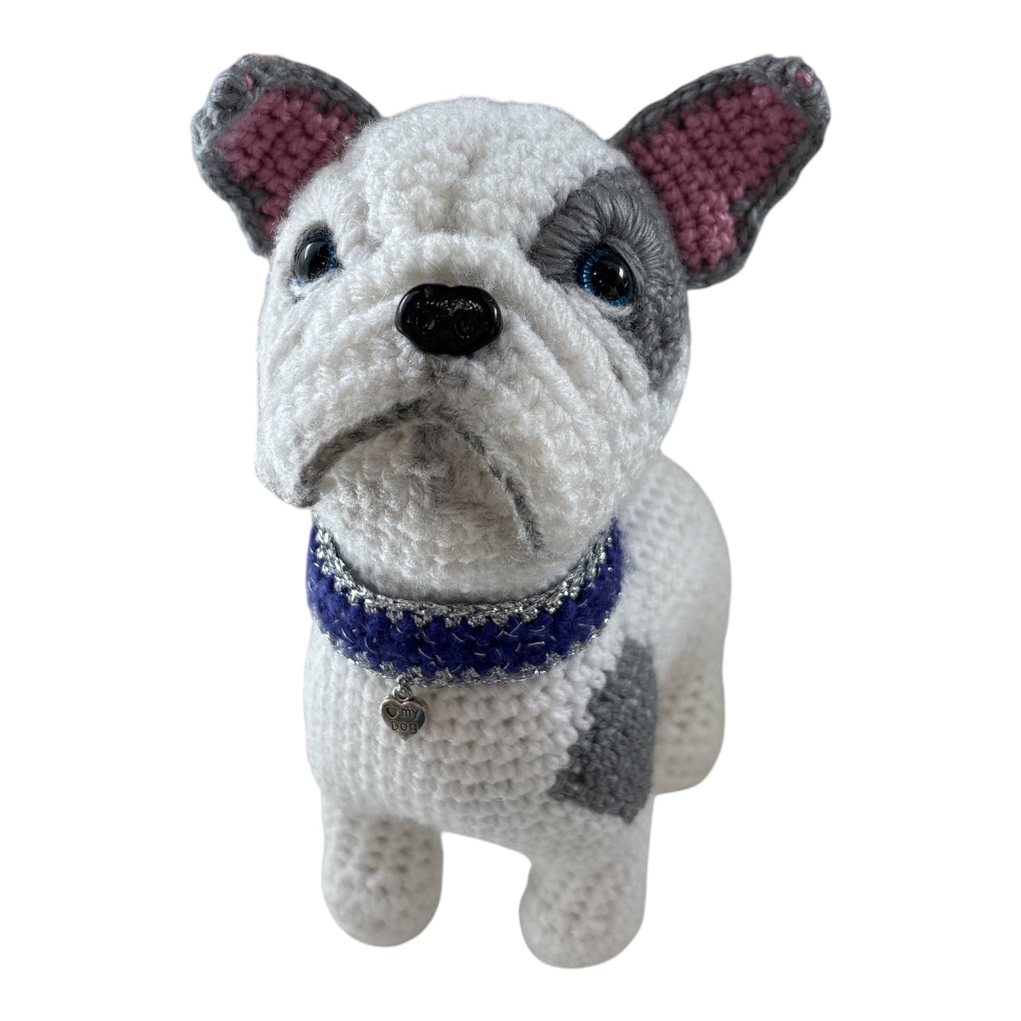 French Bulldog Crochet Handmade Soft Toy Plush Gift Australia Sky 
