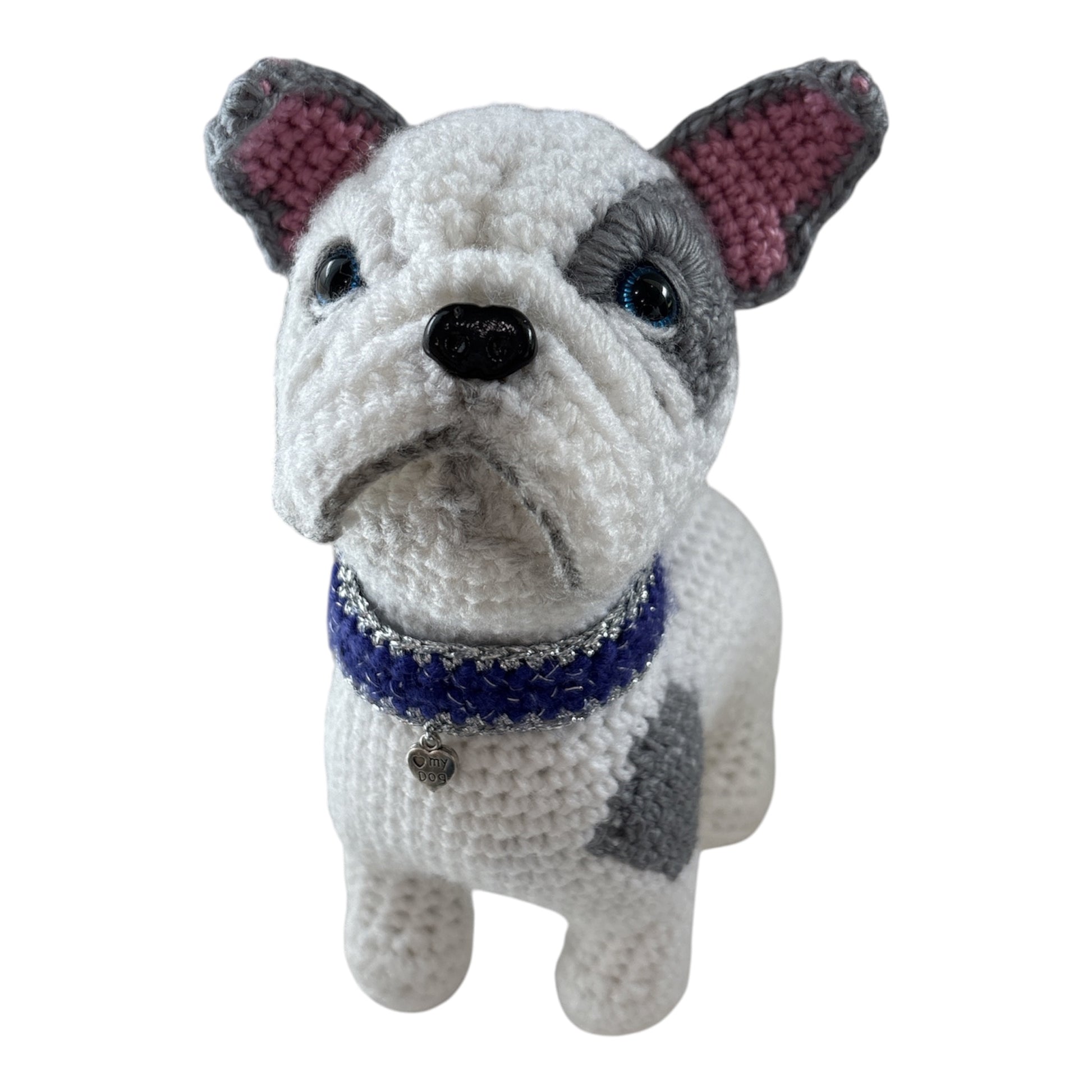 French Bulldog Crochet Handmade Soft Toy Plush Gift Australia Sky 