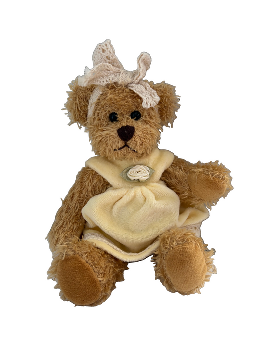 Settler Bears Teddy Bear in Yellow Dress Vintage Soft Toy Plush Gift  Lindsay Settler