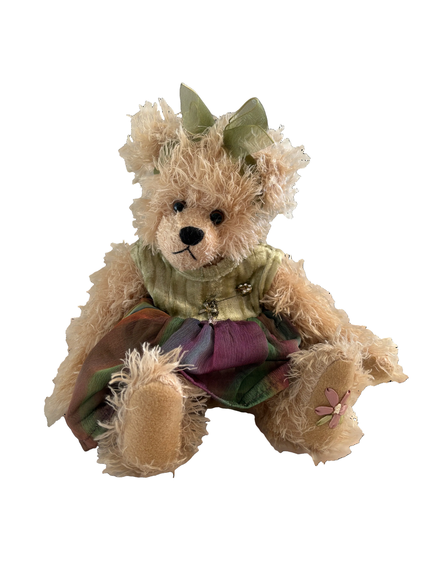 Settler Bears Teddy Bear in Multicolour Dress Vintage Soft Toy Plush Gift Anne Marie Settler