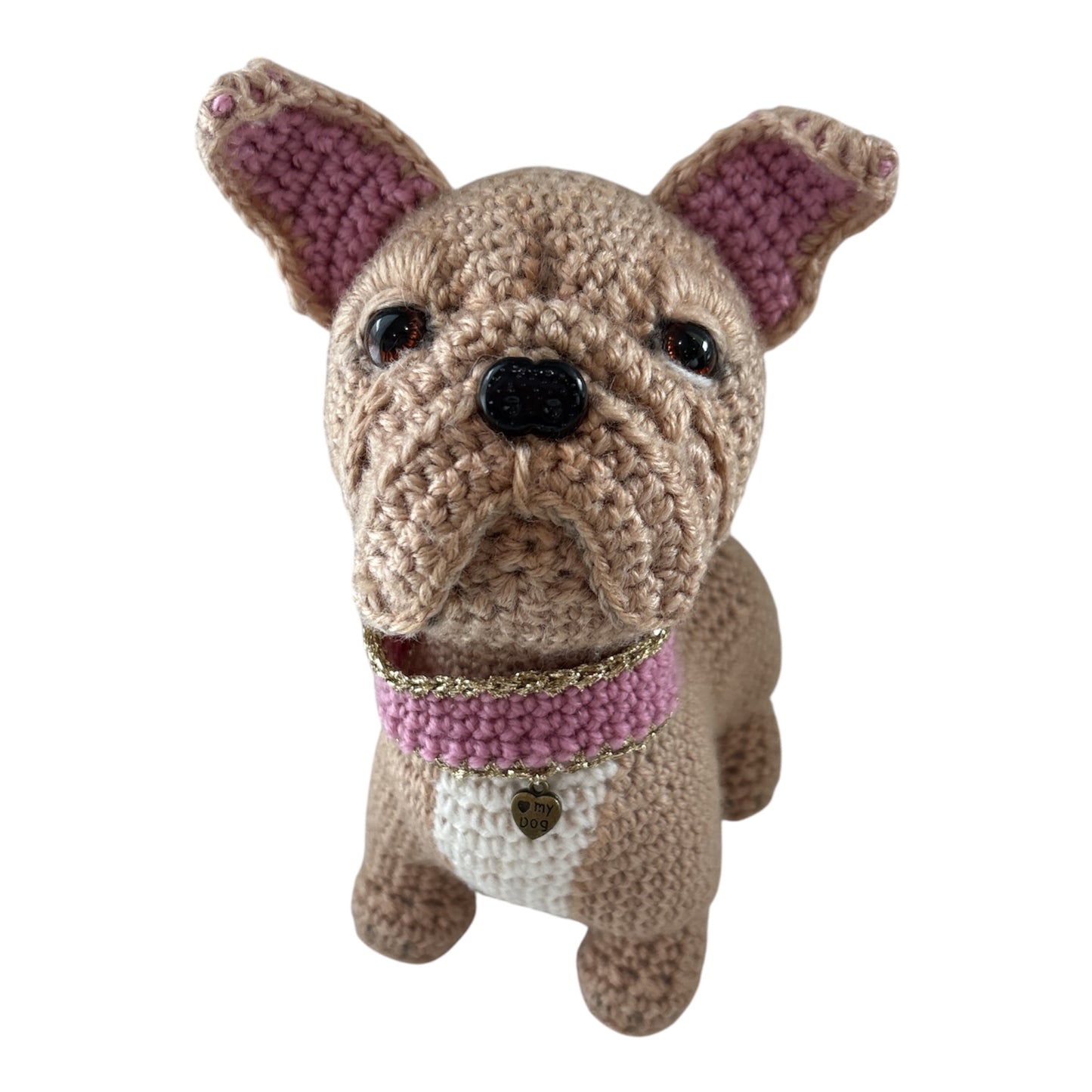 French Bulldog Crochet Handmade Soft Toy Plush Gift Australia 