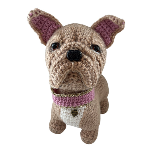 French Bulldog Crochet Handmade Soft Toy Plush Gift Australia 