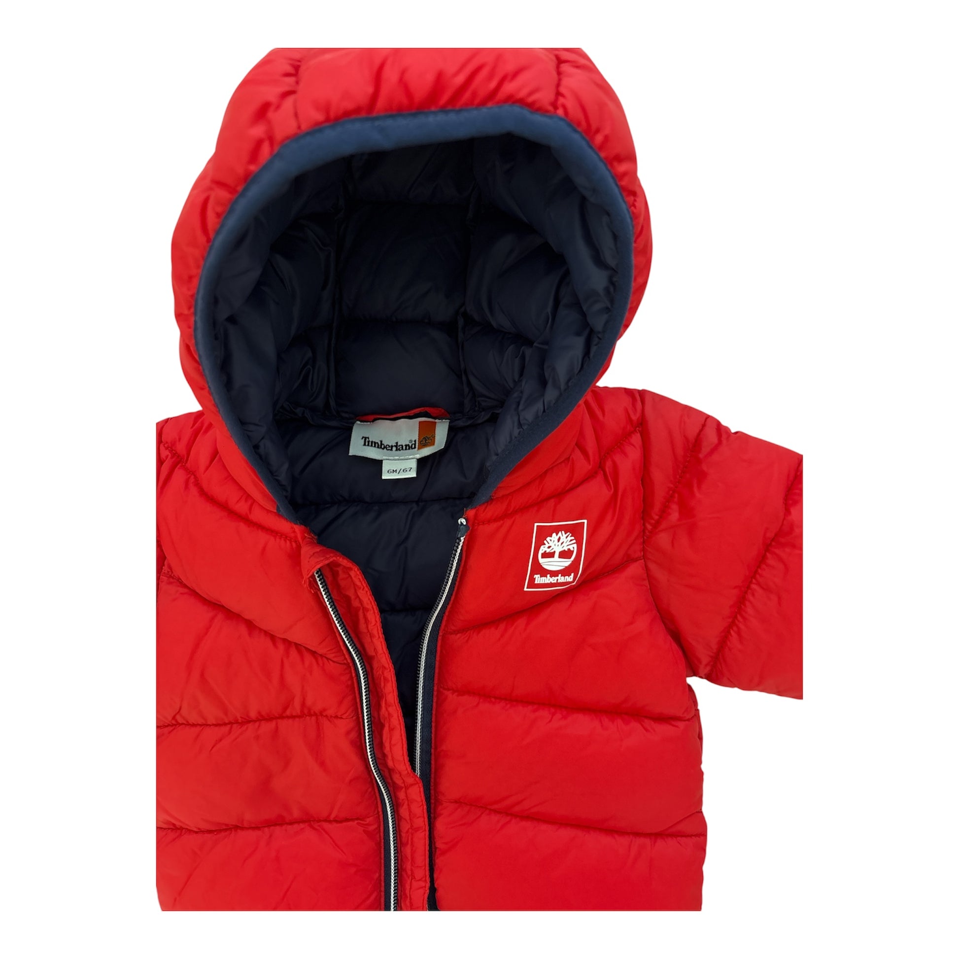Timberland Puffer Jacket Red Baby 6M New Condition 